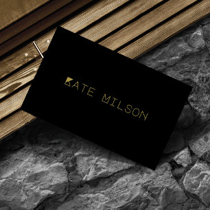 Unique Chic God Typography Script Black Business Card