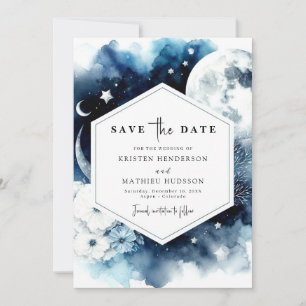 Unique Chic Moonlit Wedding Save The Date