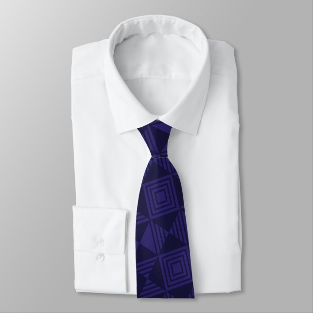 Unique Christmas Gift Ideas Geometric Print  Tie (Tied)