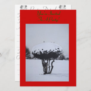unique christmas landscape snow scene invitation