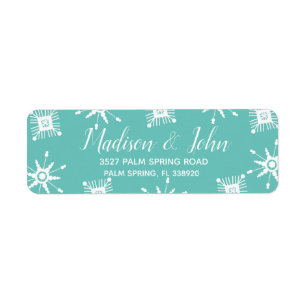 Unique Christmas Snowflake Scatter Address Return Address Label