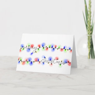 Unique Christmas String Lights Merry Christmas Card