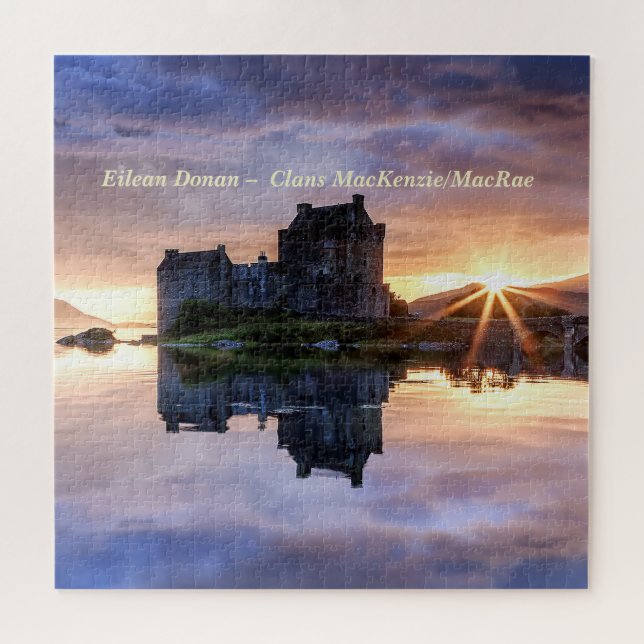 Unique Clans MacKenzie/MacRae Sunset Eilean Donan  Jigsaw Puzzle (Horizontal)