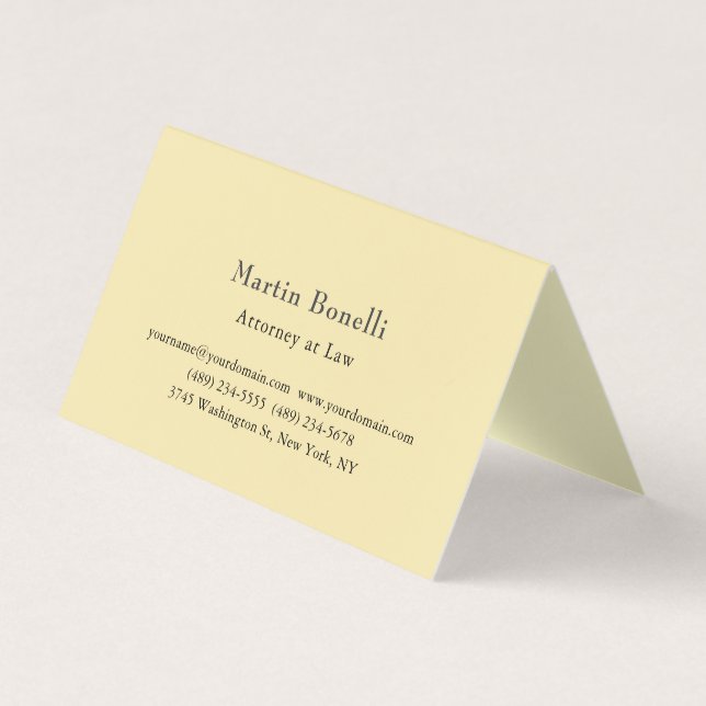 Unique Classic Personalised Custom Jane Cream  Business Card (Front)