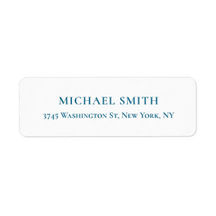 Unique Classical Elegant Plain Minimalist Return Address Label