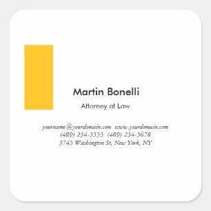 Unique Classical Simple Black & White Square Sticker
