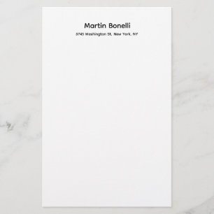Unique Classical Simple Black White Stationery