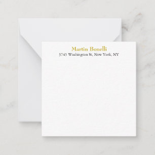 Unique Classical Simple Gold Colour Name Card