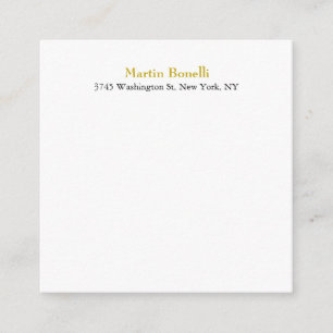 Unique Classical Simple Gold Colour Name Enclosure Card