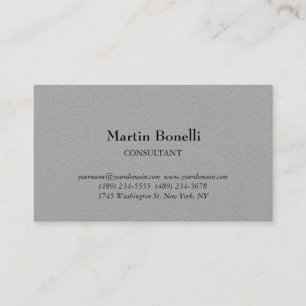 Unique Classical Simple Premium Grey Business Card