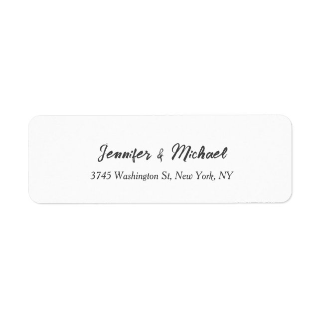 Unique Classical Wedding Calligraphy Handwriting Return Address Label (Front)