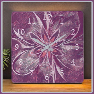 Unique clock in flower style