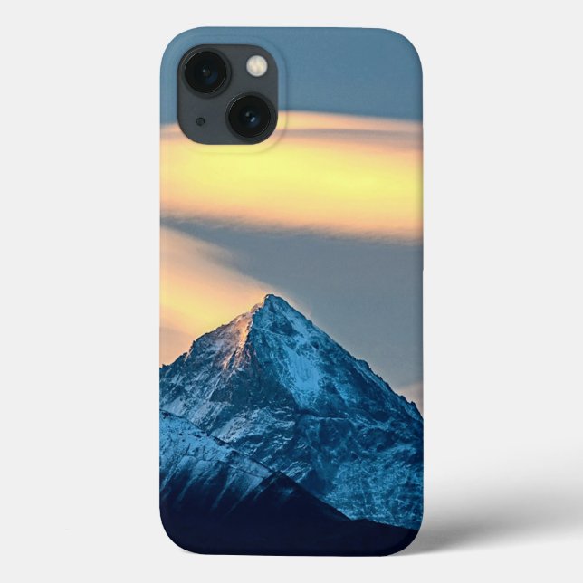 Unique Clouds Over Snow Covered Mountains Case-Mate iPhone Case (Back)
