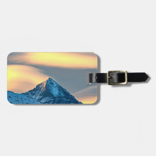 Unique Clouds Over Snow Covered Mountains Luggage Tag