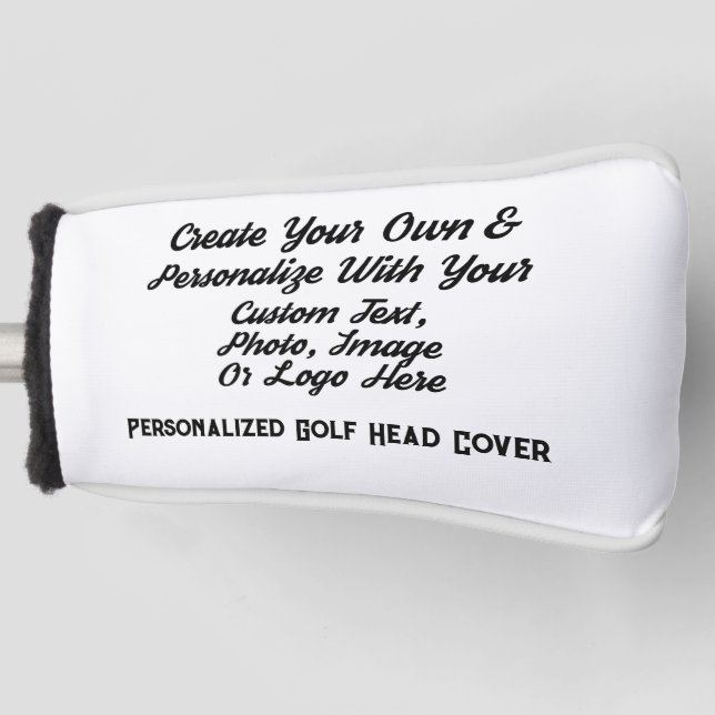 Unique Club Covers, Custom Personalised Golf Head Cover (Front)