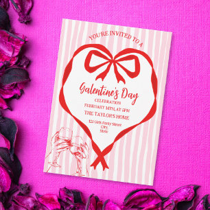 Unique Cocktail Galentine's Day Party Brunch  Invitation