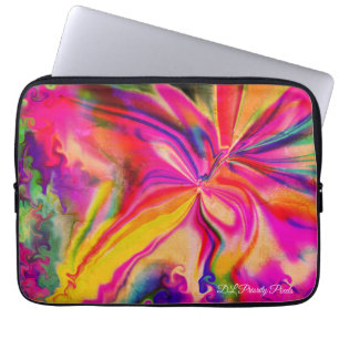 Unique Colorful Abstract Marble Liquified Laptop Sleeve