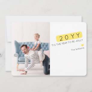 Unique Colour Editable New Year Wishes Photo Card