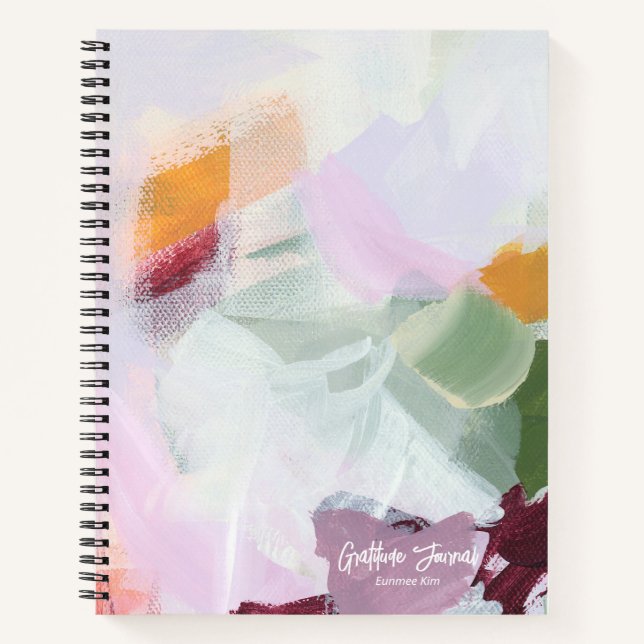 Unique Colourful Abstract Art Personalised Name Notebook (Front)