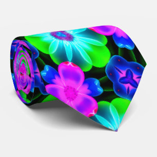 Unique Colourful Flower Pattern Tie