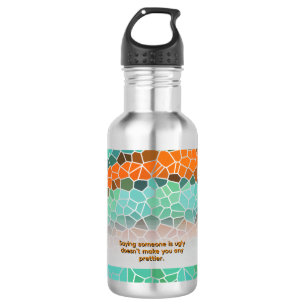 Unique Colourful Triangle Pattern & Quotes 532 Ml Water Bottle