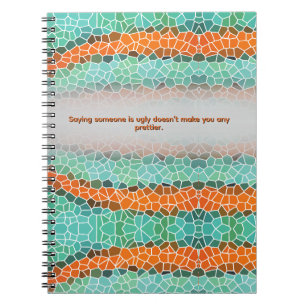 Unique Colourful Triangle Pattern & Quotes Notebook