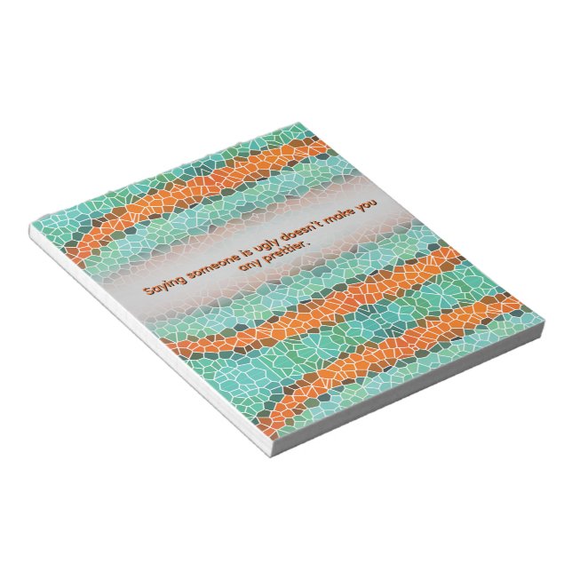 Unique Colourful Triangle Pattern & Quotes Notepad (Angled)
