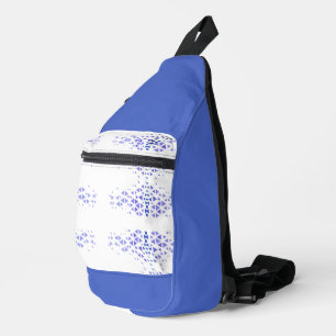 Unique Colourful Triangle Pattern & Quotes Sling Bag