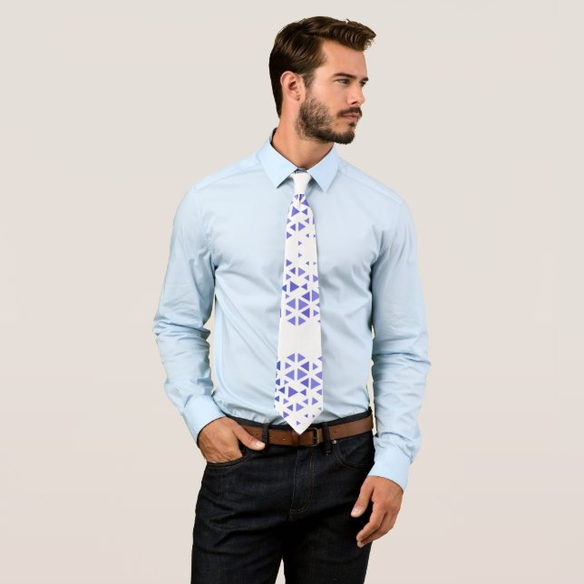 Unique Colourful Triangle Pattern & Quotes Tie (In Situ)