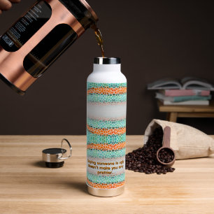 Unique Colourful Triangle Pattern & Quotes Water Bottle