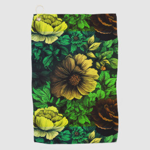 Unique Colours Vintage Floral Print Golf Towel