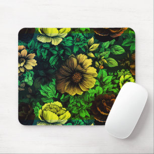 Unique Colours Vintage Floral Print Mouse Pad