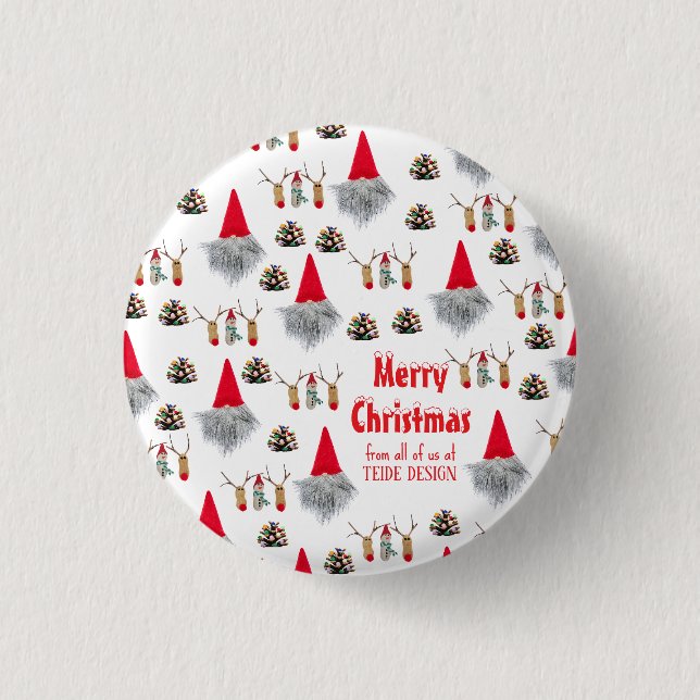 Unique company Christmas customers gift buttons (Front)