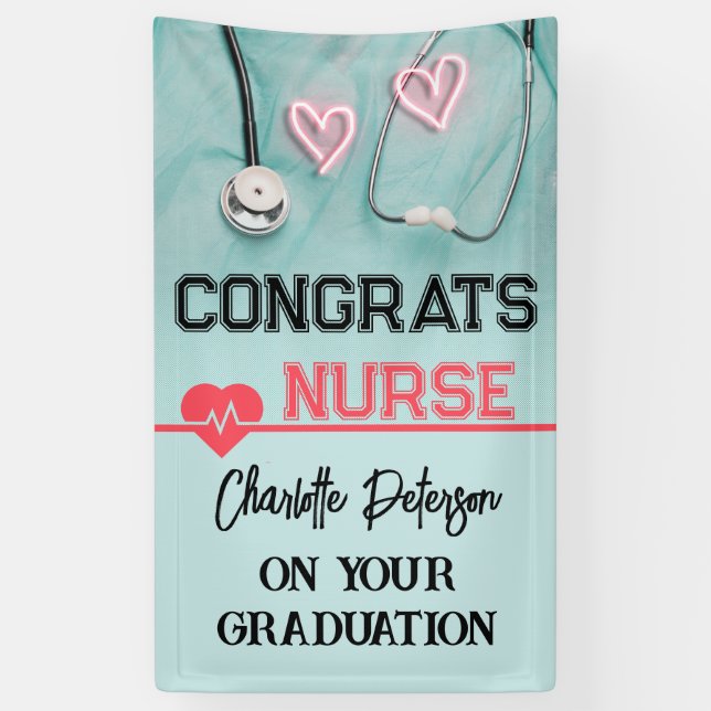 Unique Congrats Nurse Graduation  Banner (Vertical)