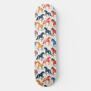 Unique Cool Horse Lover Design Skateboard