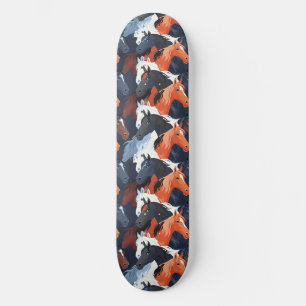 Unique Cool Horse Lover Design Skateboard