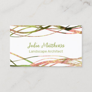 Unique Cool Leaf Nature Design Landscape Designer Business Card