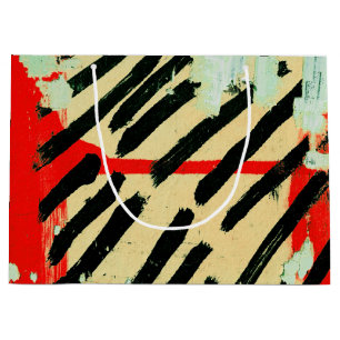 Unique Cool Worn Wall Paper Paint Large Gift Bag