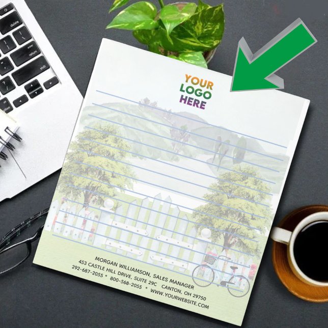 Unique Country Theme Corporate Logo Lined    Notepad (Creator Uploaded)