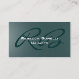 Unique Creative Trendy Monogram Business Card