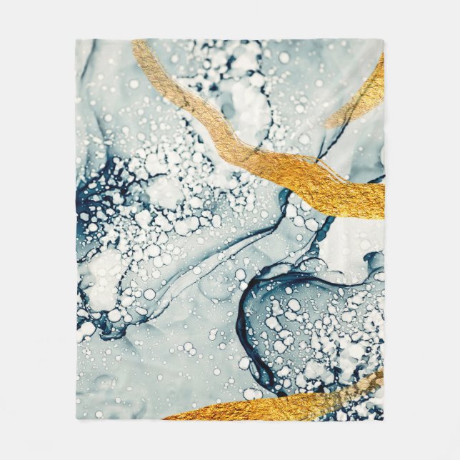 Unique creativity. Art&Gold. Inspired by the Sky.  Fleece Blanket (Front)