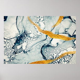 Unique creativity. Art&Gold. Inspired by the Sky.  Poster