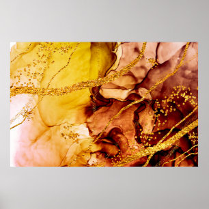 Unique creativity. Art&Gold. Inspired by the Sky. Poster