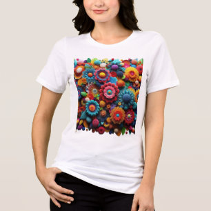 Unique Crochet Artwork Tri-Blend Shirt