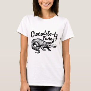 Unique Crocodile T-Shirt fun Graphic 