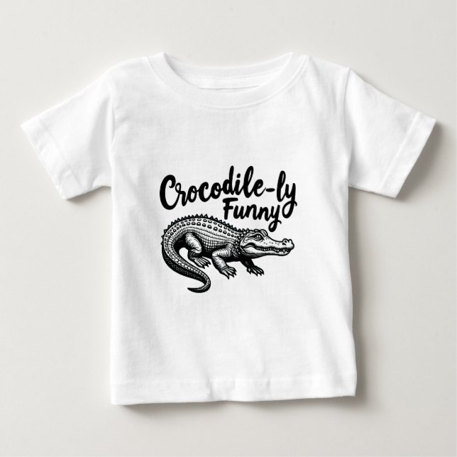 Unique Crocodile T-Shirt fun Graphic  (Front)