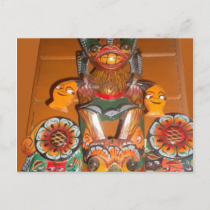 Unique Cultural Art - Sri Lankan/Indonesian Design Postcard