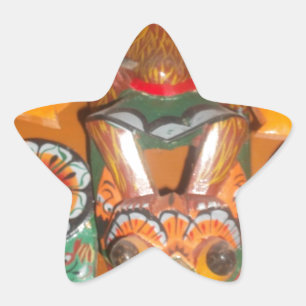 Unique Cultural Art - Sri Lankan/Indonesian Design Star Sticker