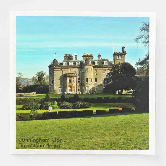 Unique Cunningham Scottish Clan Finlaystone House Napkin (Front)
