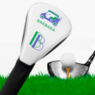 Unique Custom Blue Golf Cart Monogram Name      Golf Head Cover